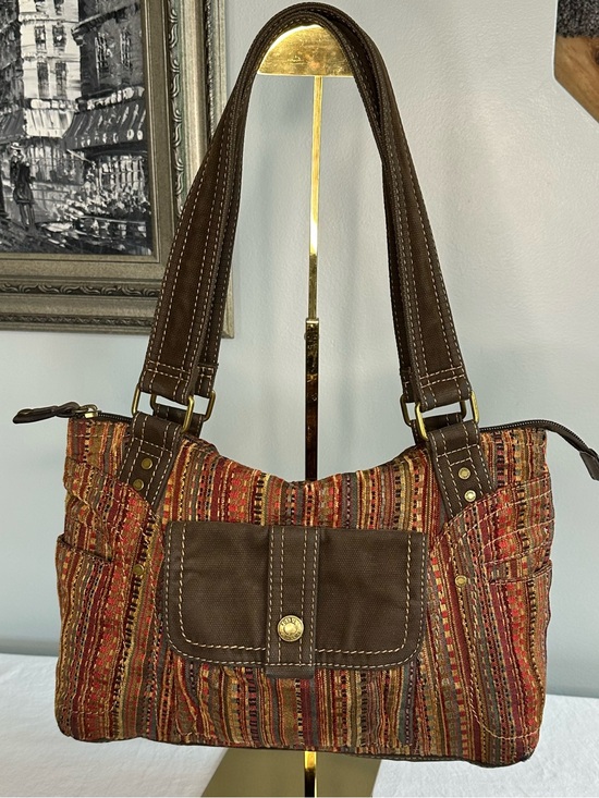 Fossil Handbags - Vintage Fossil Presley Bag Tapestry Color Striped Excellent Y2K Condition